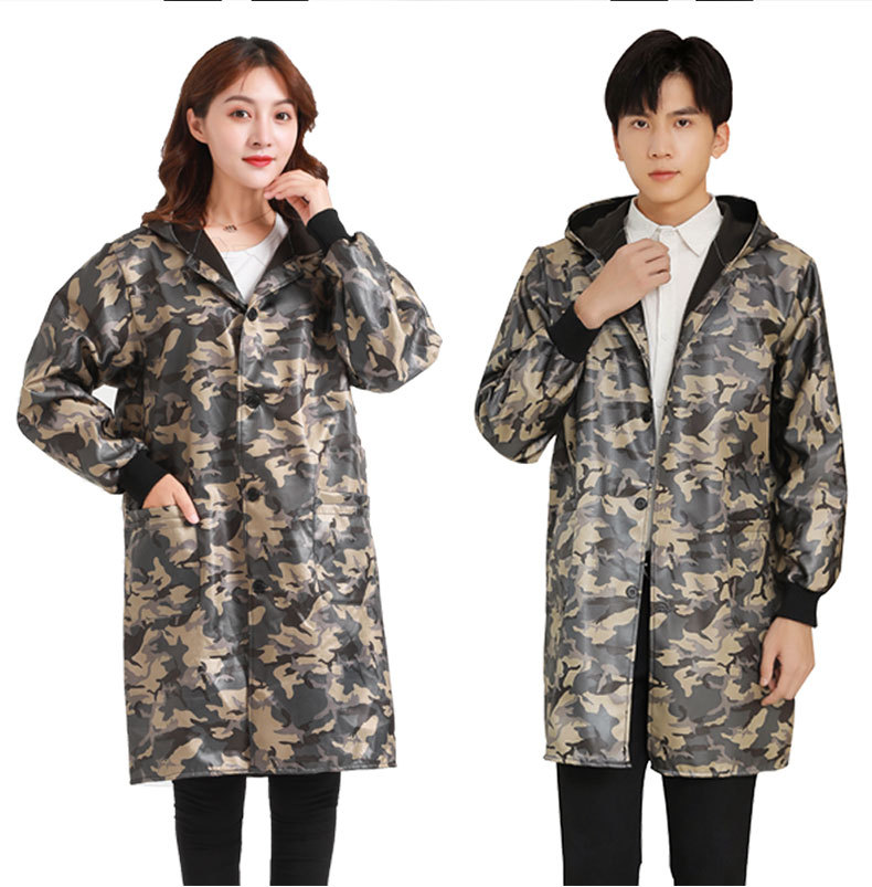 Adult Outdoor Wear Men's and Women's Camouflage Work Clothes Labor Protection Kitchen Waterproof Long Sleeve Apron