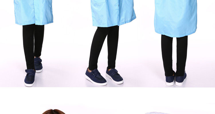 Antistatic clothing Hooded Smock dust-free Workshop Electronic Factory Food Blue Hooded work clothes for men and women