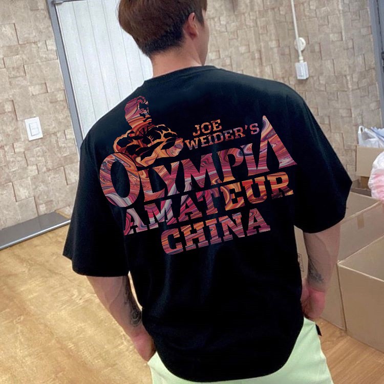 Loose Popular logo men&#039;s sport short sleeve Tshirt men&#039;s summer cotton seven Minute Sleeve Running Training clothes