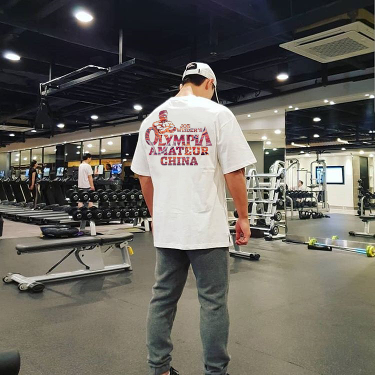 Loose Popular logo men's sport short sleeve Tshirt men's summer cotton seven Minute Sleeve Running Training clothes