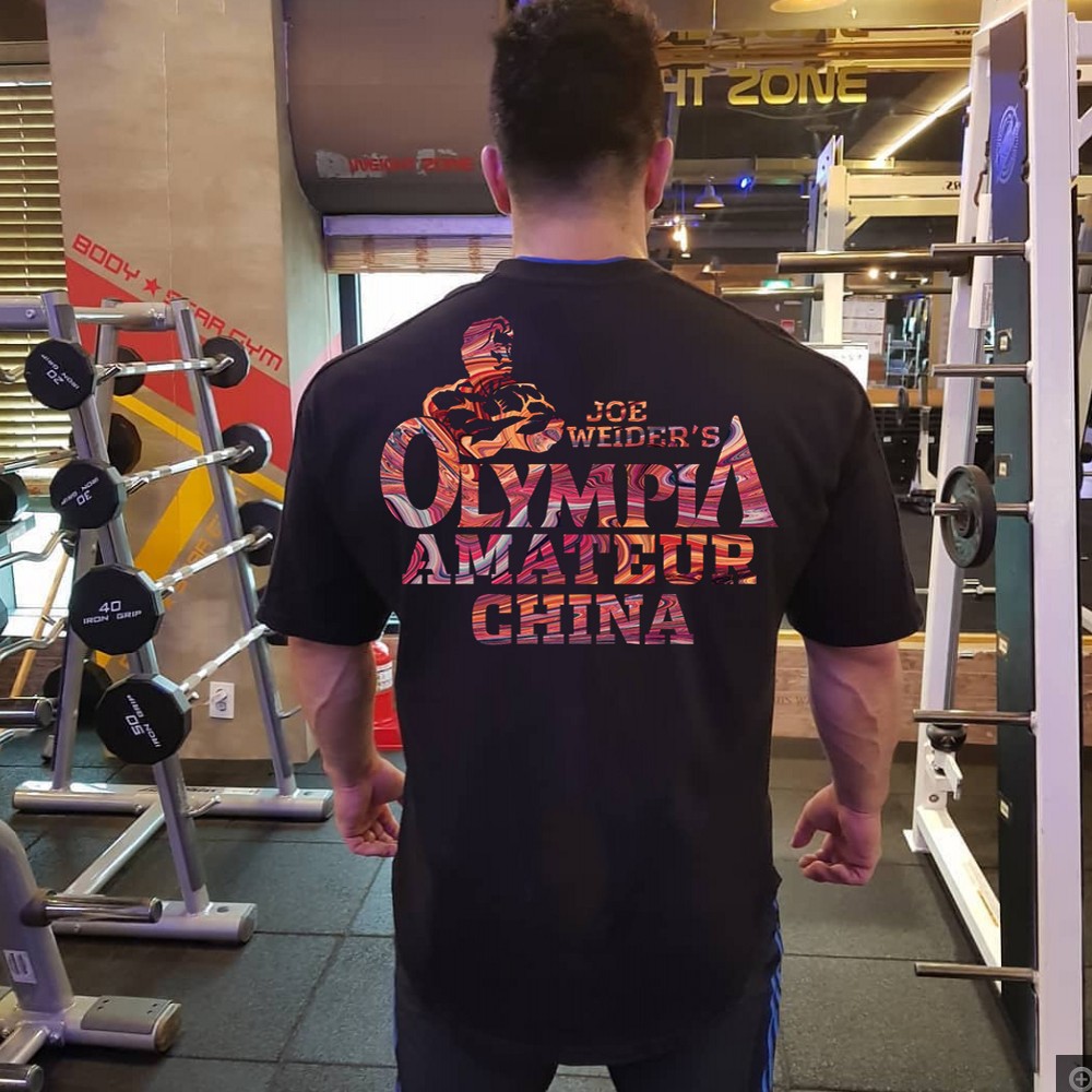 Loose Popular logo men's sport short sleeve Tshirt men's summer cotton seven Minute Sleeve Running Training clothes