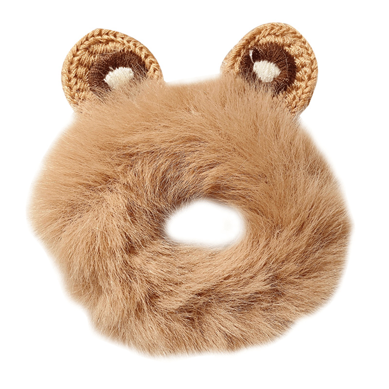 Cute Knitting Plush Hair Ring Girl Heart Autumn and Winter New Cartoon Hair Rope Female Soft Girl Hair Rubber Band Hair Accessories Hair Ring