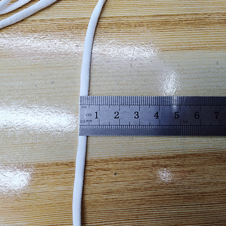 Factory Direct Sales Eco-friendly Mask Ear Band 12-Pin Hollow Spandex Mask Flat Rope Stretch Knitting Elastic Cord