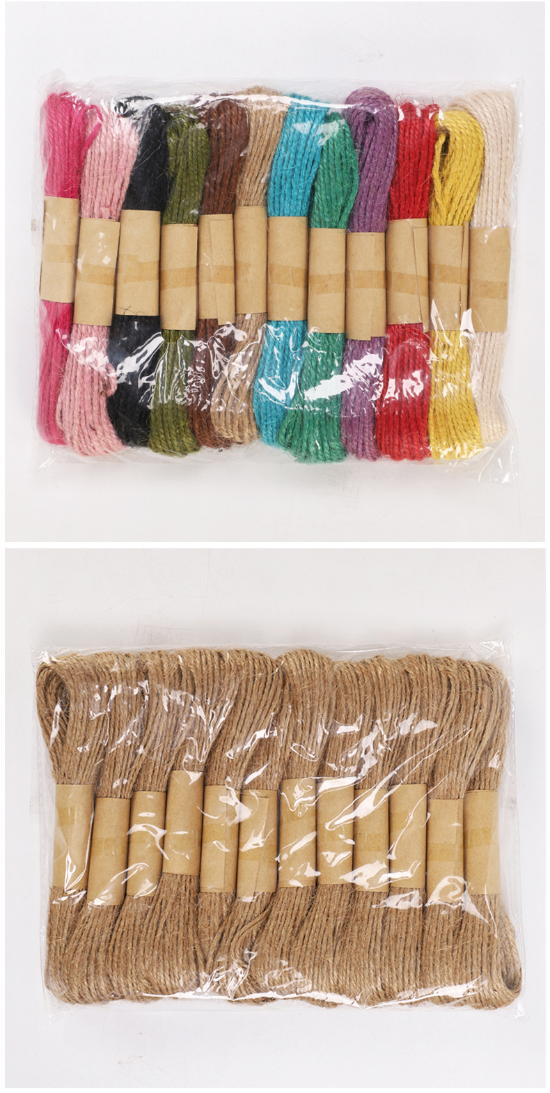 Manufacturers sell 1mm*10m color hemp rope DIY hand knitting retro style photo clip hemp rope Manufacturers sell 1mm*10m color hemp rope DIY hand knitting retro style photo clip hemp rope