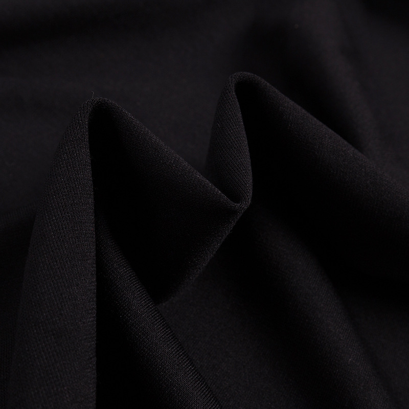 320G RT Black Silk Ponte-De-Roma New Fashion Pants Knitted Fabric