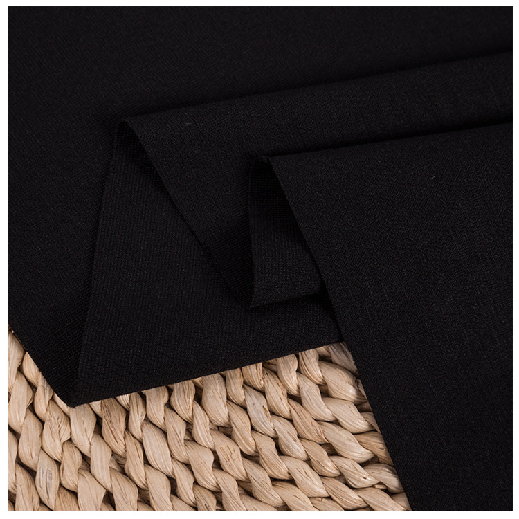 320G RT Black Silk Ponte-De-Roma New Fashion Pants Knitted Fabric
