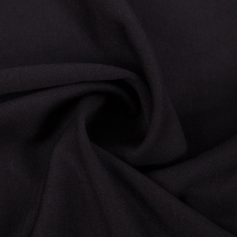 320G RT Black Silk Ponte-De-Roma New Fashion Pants Knitted Fabric