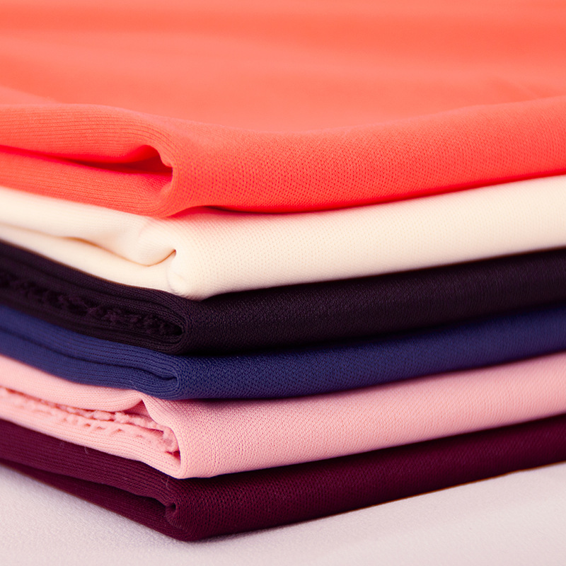 Knitted Double-Sided Flat Mop Cloth Lining Polyester Sports Knitted Fabric Sportswear T-shirt Double-Sided Mutispandex