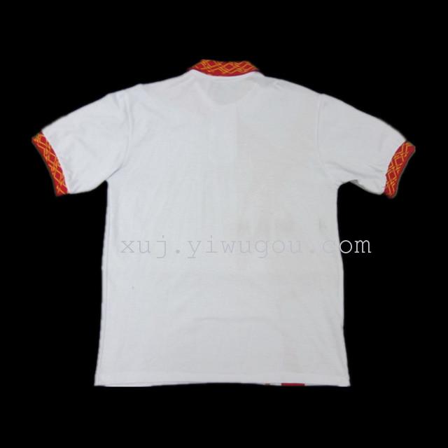 200g neckline top grade printed cotton t-40% 60% Polyester knitted fabric