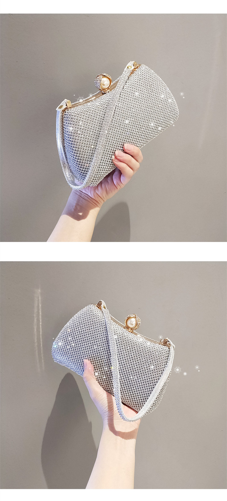 2021 New Banquet Handbag Diamond Rhinestone Dinner Bag Trendy Party Small Bag Shiny Handbag for Women Dress Garment Bag 2021 New Banquet Handbag Diamond Rhinestone Dinner Bag Trendy Party Small Bag Shiny Handbag for Women Dress Garment Bag