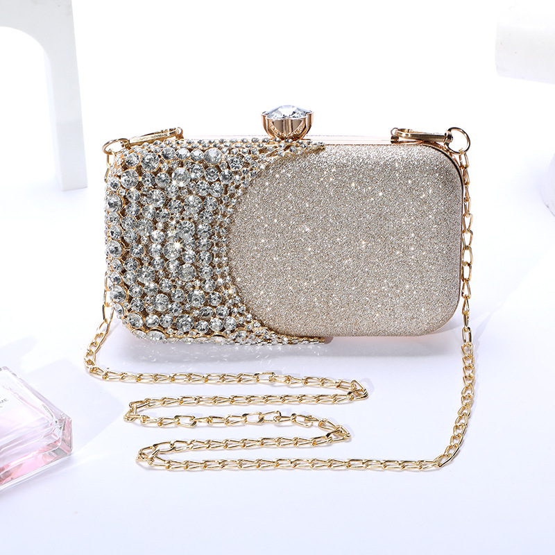 Internet Celebrity Diamond Evening Bag Women&#039;s Hand Holding Dress Garment Bag Disco Dancing Shiny Ladies Banquet Cheongsam Handbag Cosmetic Bag