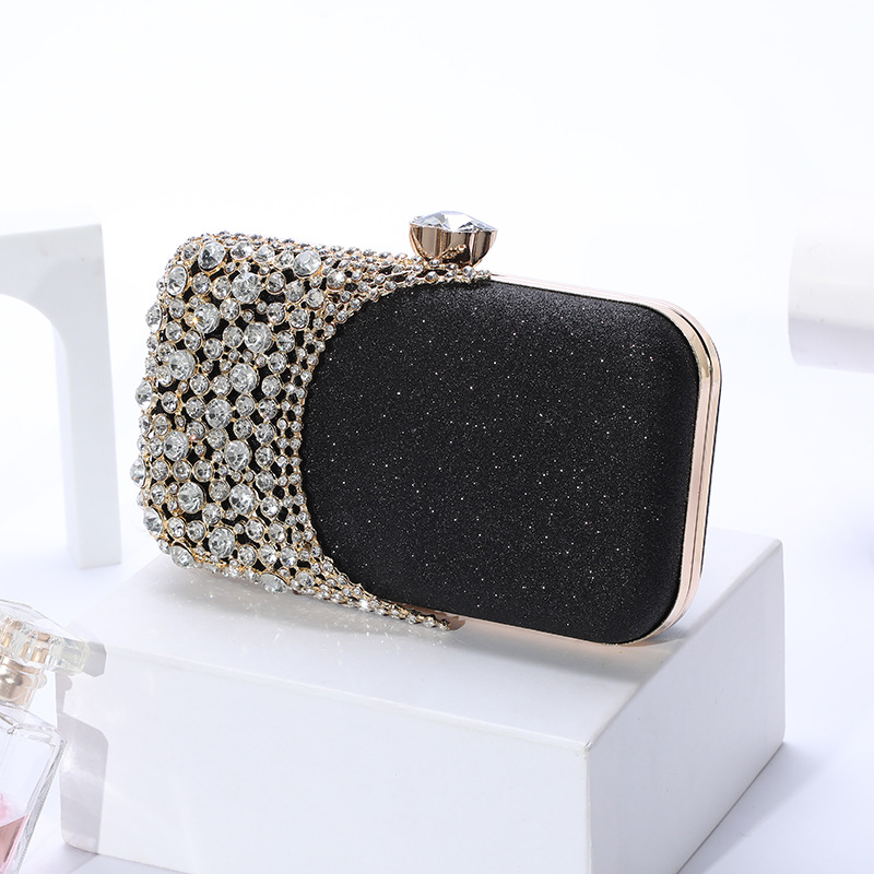 Internet Celebrity Diamond Evening Bag Women's Hand Holding Dress Garment Bag Disco Dancing Shiny Ladies Banquet Cheongsam Handbag Cosmetic Bag