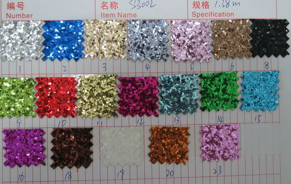 Yiwu fair buds special introduction glitter leather special leathers gree for bags, shoes and garment decoration