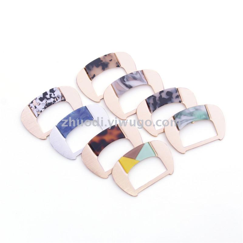 Environmental protection silk scarf buckle belt buckle garment corner buckle buckle day word buckle three gear buckle female decoration buckle