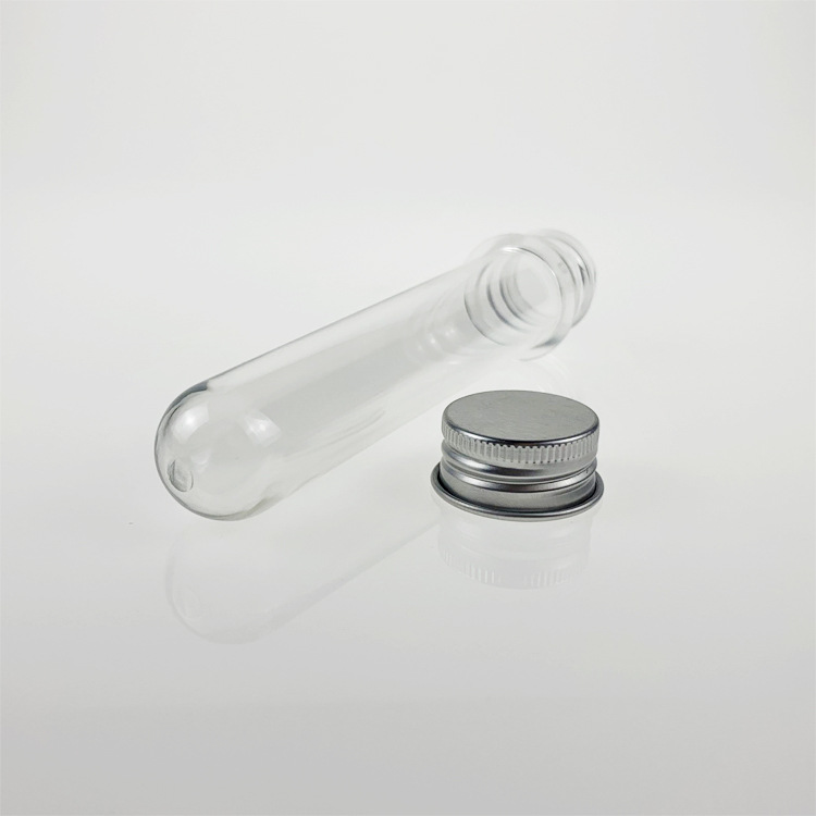 40ml Transparent Cylindrical Pet Test Tube Mask Candy Rubber Capsule Bath Salts Data Cable Packing Plastic Bottle