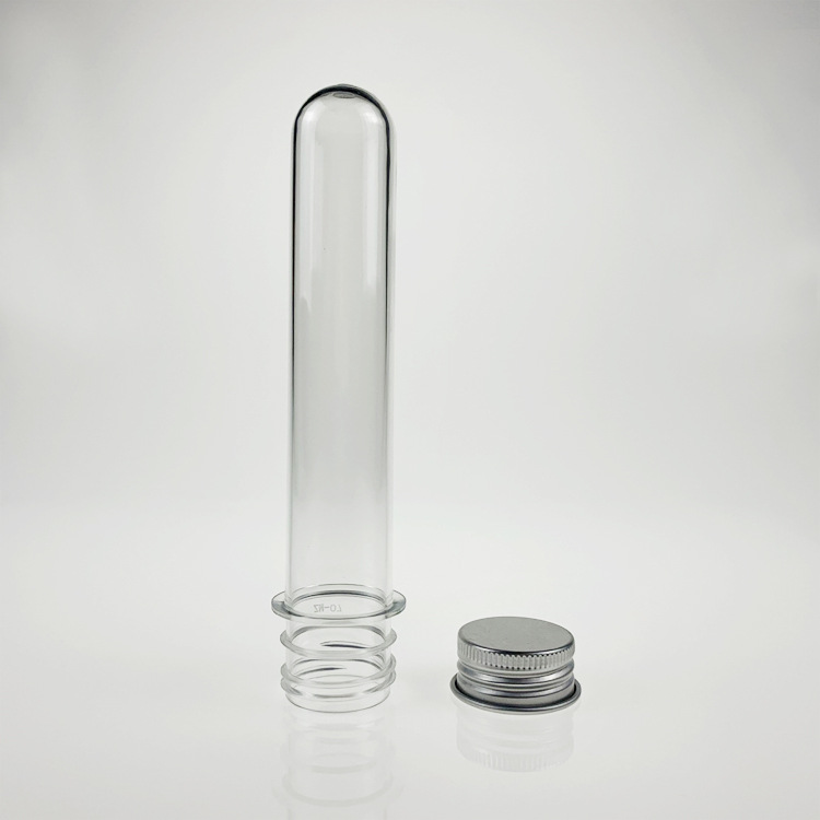40ml Transparent Cylindrical Pet Test Tube Mask Candy Rubber Capsule Bath Salts Data Cable Packing Plastic Bottle