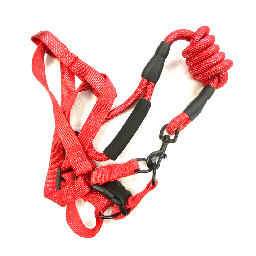 Pet Chain Quilted Cotton Flat Rope Chest and Back Hand Holding Rope