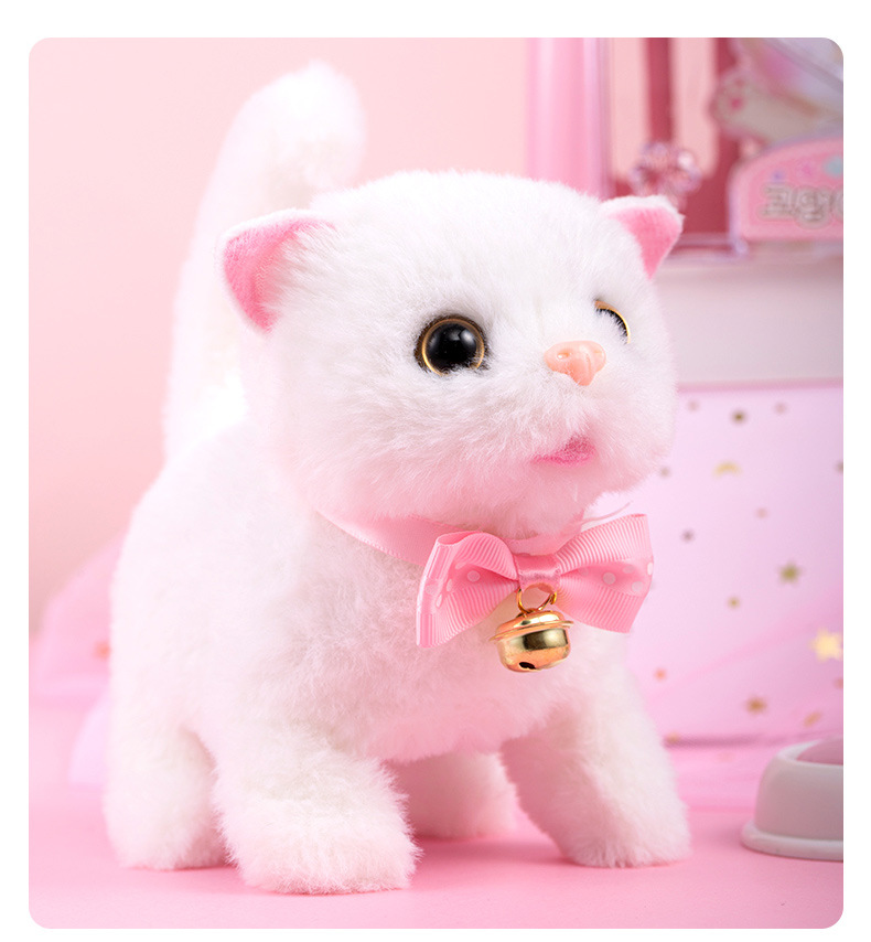 Simulation Cat Plush Toy Electric Walking Cute Pet Garfield Figurine Doll Girls and Children Simulation Cat Plush Toy Electric Walking Cute Pet Garfield Figurine Doll Girls and Children