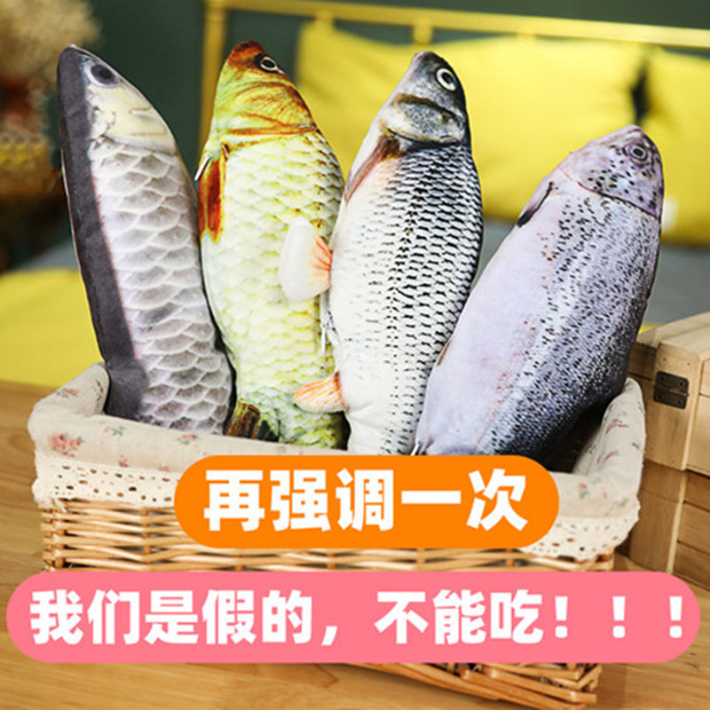 Douyin Same Electric Fish Simulated Fish Funny Cat Beating Fish Funny Cat Pet Toy USB Charging Net Red Fish