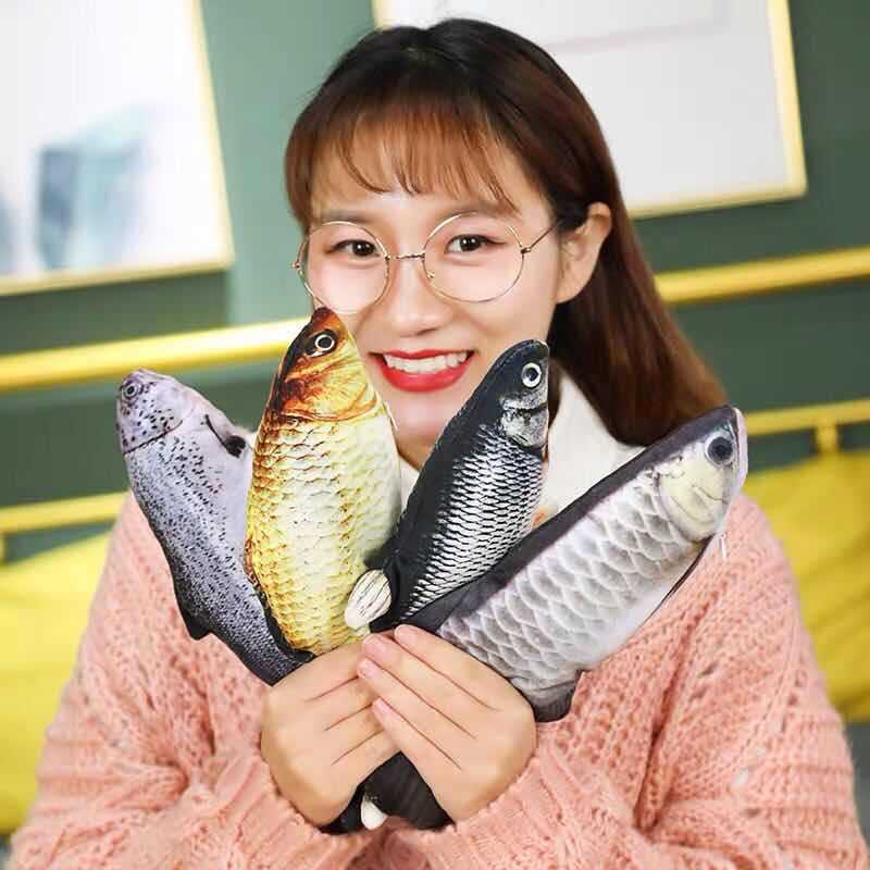 Douyin Same Electric Fish Simulated Fish Funny Cat Beating Fish Funny Cat Pet Toy USB Charging Net Red Fish