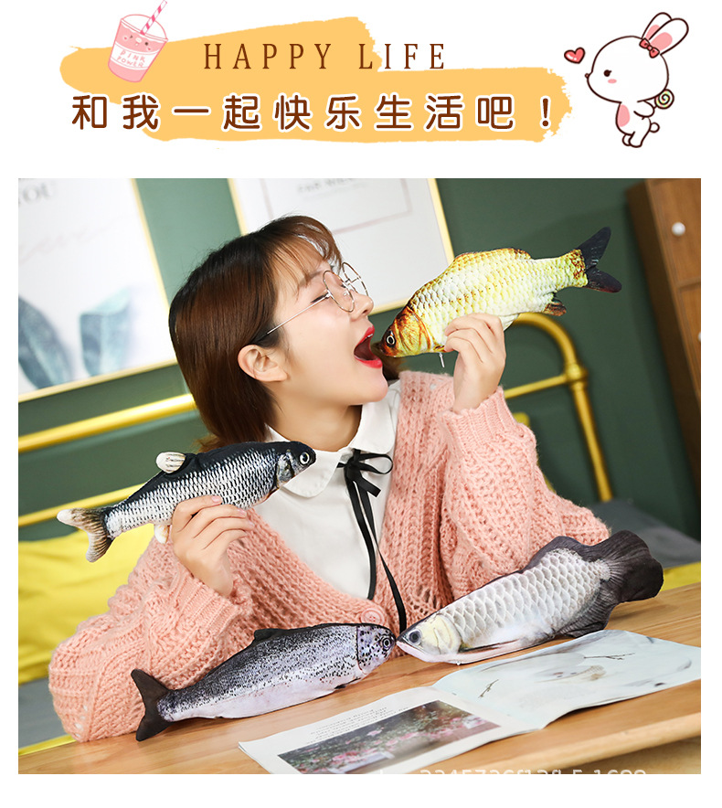 Douyin Same Electric Fish Simulated Fish Funny Cat Beating Fish Funny Cat Pet Toy USB Charging Net Red Fish
