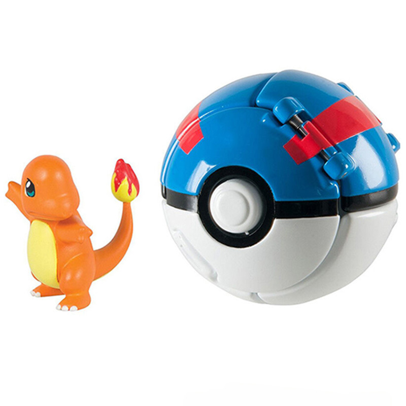 Flip Pet Explosion Poke Ball Pokemon Charmander Pull Model toy