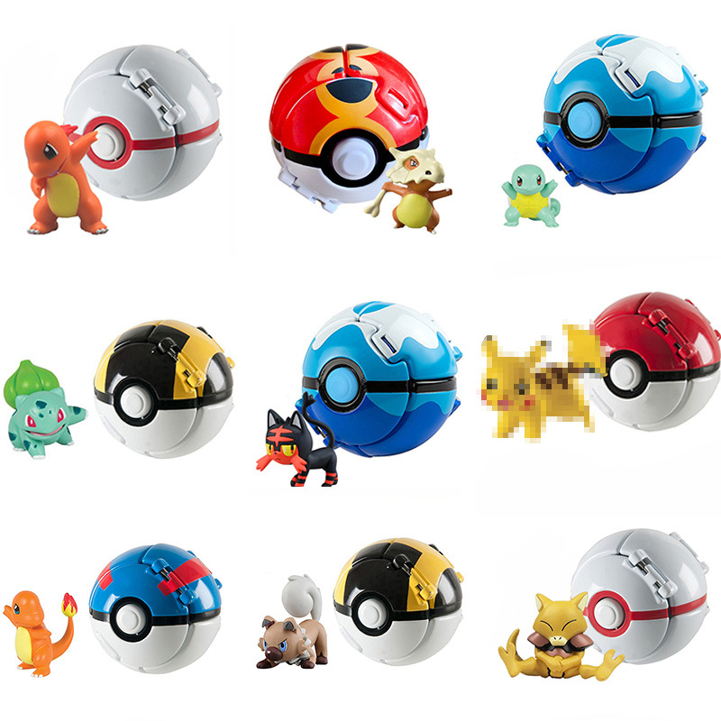 Flip Pet Explosion Poke Ball Pokemon Charmander Pull Model toy