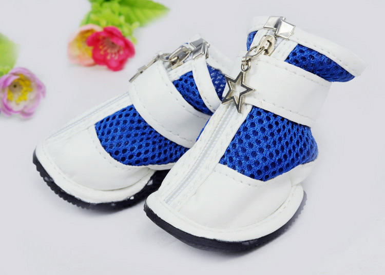 Spring/Summer Pet Shoes Summer New Non-Slip Soft Bottom Beef Tendon Bottom Breathable Mesh Dog Shoes Poodle Shoes