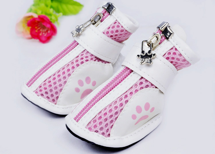 Spring/Summer Pet Shoes Summer New Non-Slip Soft Bottom Beef Tendon Bottom Breathable Mesh Dog Shoes Poodle Shoes