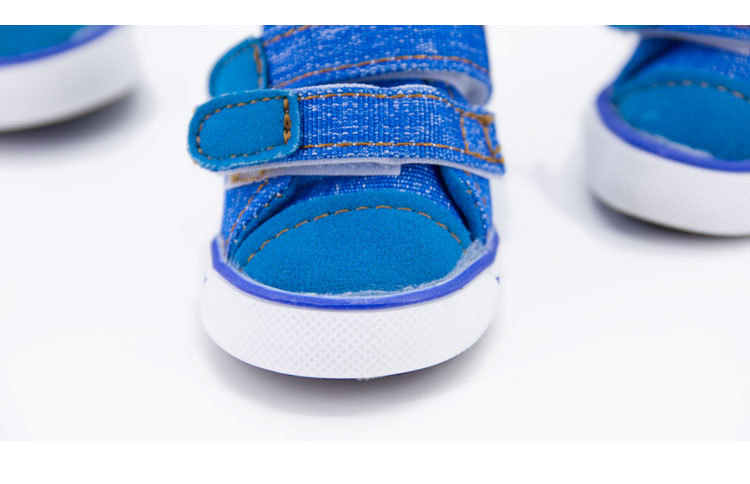 Lanboer blue Boer pet shoes new sports skid resistant canvas shoes small and medium sized dog shoes