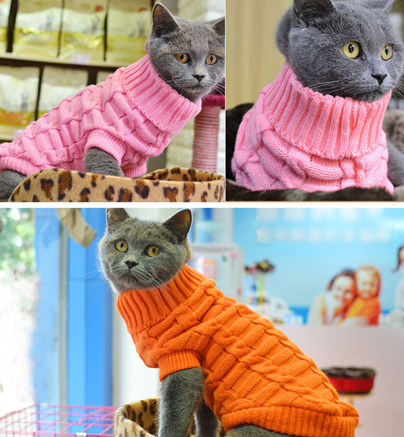 Pet Sweater Wholesale Autumn and Winter Thick Small Size Dog Baby Sweater Puppy Ultra Small Puppy Sweater 10 Colors