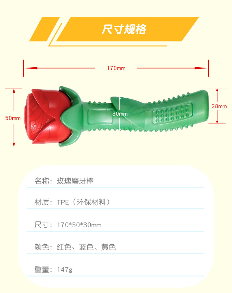 Your Food Pet the Toy Dog Toothbrush Teddy/Golden Retriever Small and Medium Dog Toy Bite-Resistant Molar Rod Dog Toy Gift