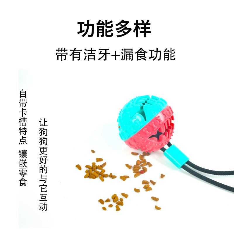 Amazon New Sucker Dog Toy Molar Nibbling Interactive Food Leakage Dog Rubber Toy Combination Pet Toothbrush