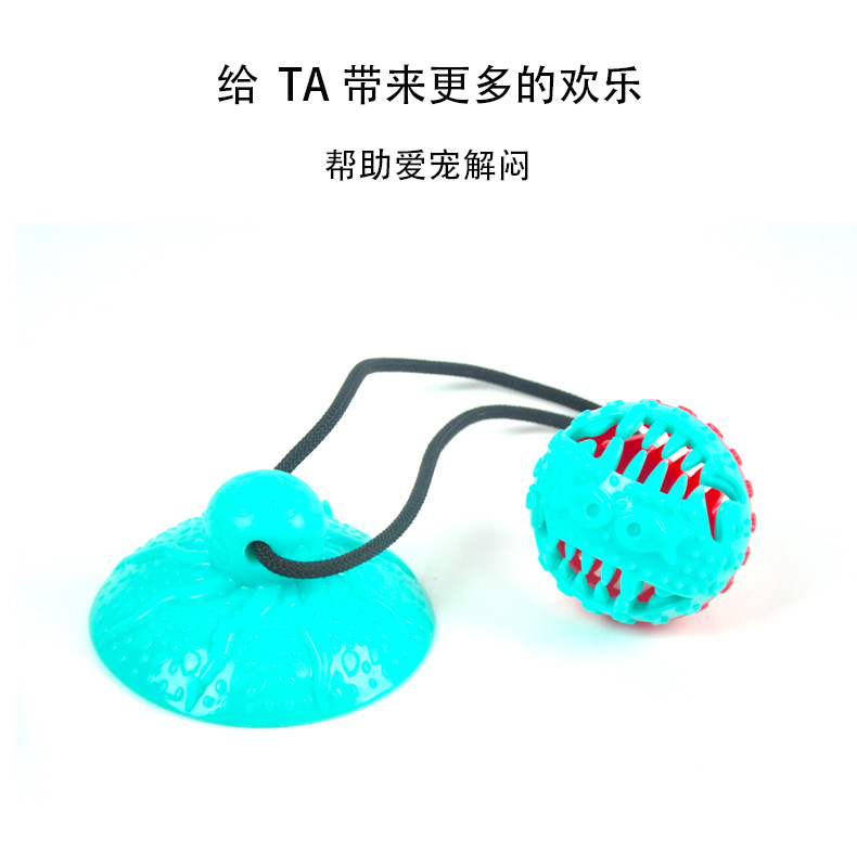 Amazon New Sucker Dog Toy Molar Nibbling Interactive Food Leakage Dog Rubber Toy Combination Pet Toothbrush
