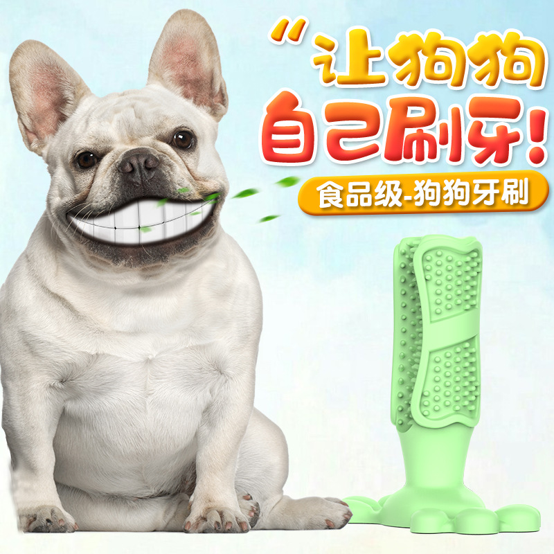 Pet Toothbrush Molar Rod Dog Toy Elastic Rubber Bite-Resistant Pet the Toy Dog Toothbrush Supplies One Piece Dropshipping
