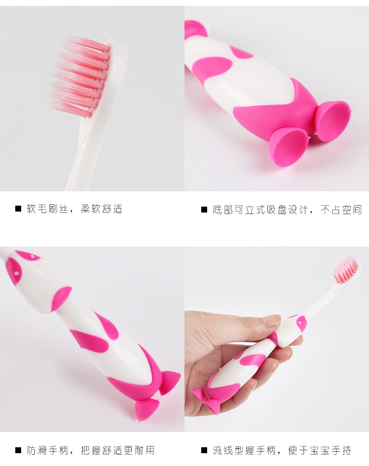 Cartoon Children SoftBristle Toothbrush 4 PCs Gum Care Teeth Cute Puppy Dog Cute Pet Baby Toothbrush