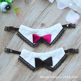 Pet's Saliva Towel Lace Princess Dog Scarf Triangle Scarf Bib Accessories Bib Cat Turtleneck Decorations