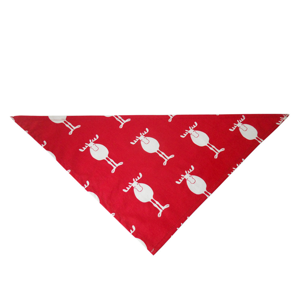 Amazon Hot Selling Christmas Pet's Saliva Towel Dog Triangle Cotton Printed Cat Scarf Scarf Scarf