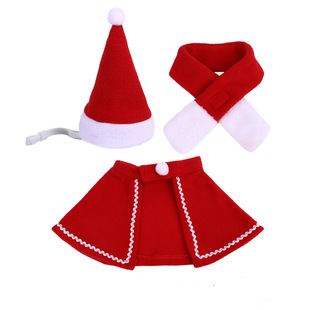 Cross-Border Amazon Christmas Pet's Saliva Towel Cotton Triangular Binder Dog Scarf Cat Scarf Ornament