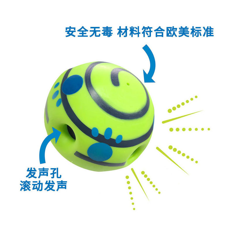 Dog Toy Rolling Vocal Ball Self-Hi Ball Giggle Ball Molar Relieving Stuffy Bite-Resistant Ball Pet Ball Spontaneous Sound