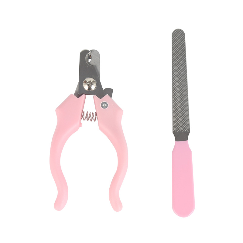 Wholesale Dog Cat Stainless Steel Cutter Head Pet Nail Clippers Pet Cleaning Supplies with File Pet Nail Clipper