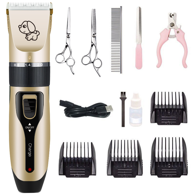 Amazon Electric Pet Hair Cutter Hair Clipper Cat Dog Pet Supplies Nail Clippers Scissors Set Pet Shaver