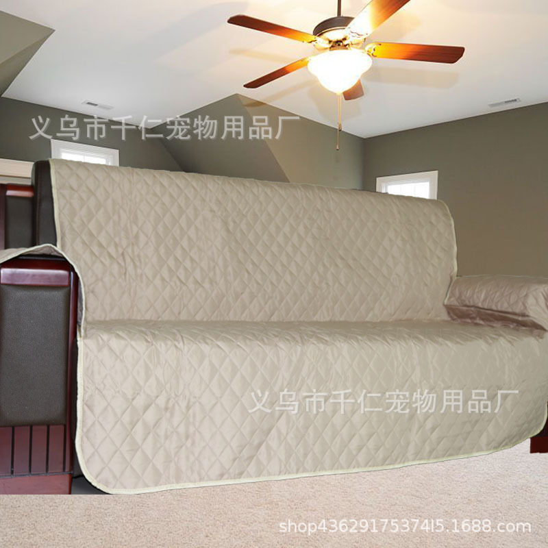Amazon Hot Solid Color Pet Sofa Cushion Sofa Dog Bed Embossed Sofa Cushion Sofa Protective Pad