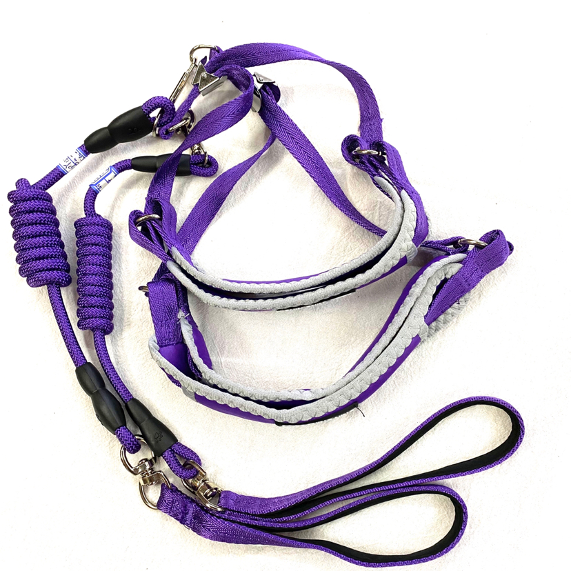 Pet Chain Anti-Pinching Wool Cotton Chest Back Hand Holding Rope 5 Colors Mixed