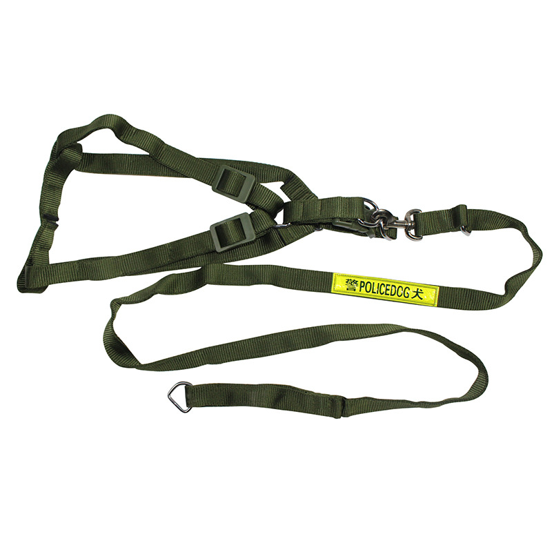 Wholesale Double-Layer Army Green Chest and Back Pet Supplies Pet Collar Traction Belt Retractable Reflective Dog Traction