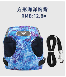 Pet Leash Vest-Style Dog Breast Strap Small and Medium-Sized Dogs Leash Cat Chest Back Currently Available Wholesale