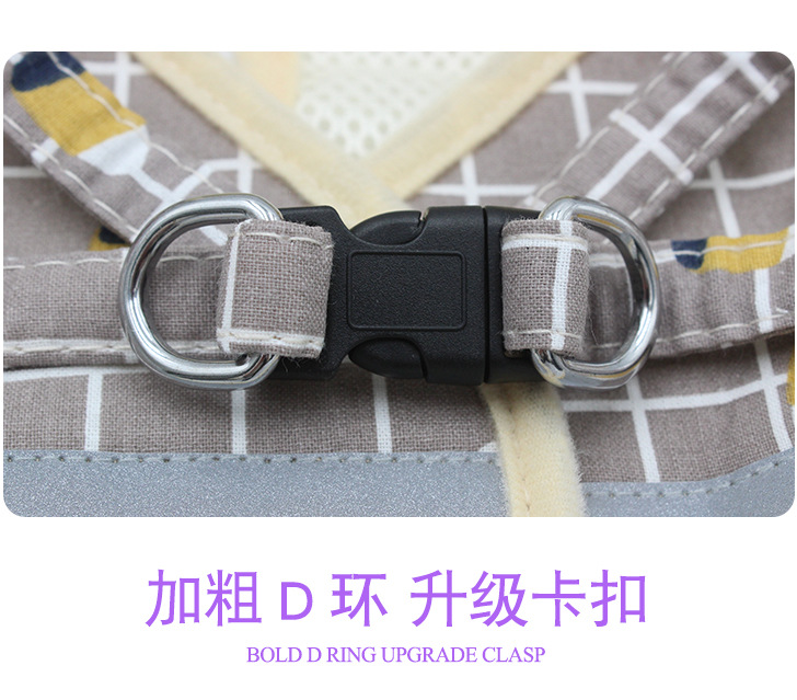 Pet Leash Vest-Style Dog Breast Strap Small and Medium-Sized Dogs Leash Cat Chest Back Currently Available Wholesale