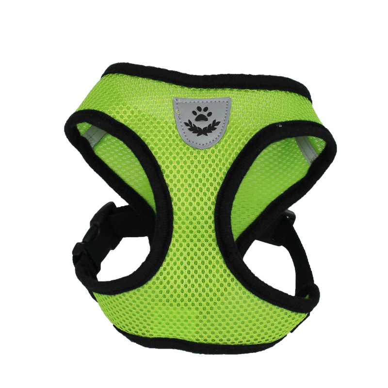 Pet Harness Dogs and Cats Mesh Chest and Back Dog Leash Cat Pulling Rope I-Shaped Vest for Leash Set
