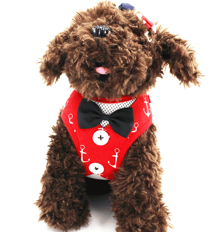 New Dog Hand Holding Rope Pet Bow Dress Chest and Back Leash Set Cat Dog Leash Dog Leash Supplies