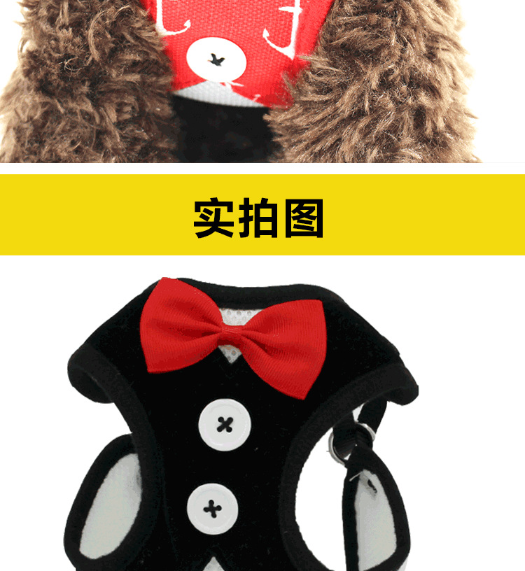 New Dog Hand Holding Rope Pet Bow Dress Chest and Back Leash Set Cat Dog Leash Dog Leash Supplies